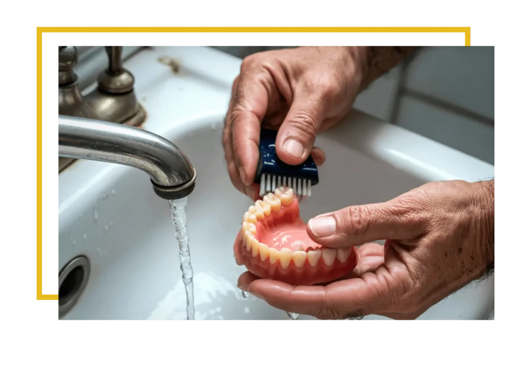 mycie protezy zębowej